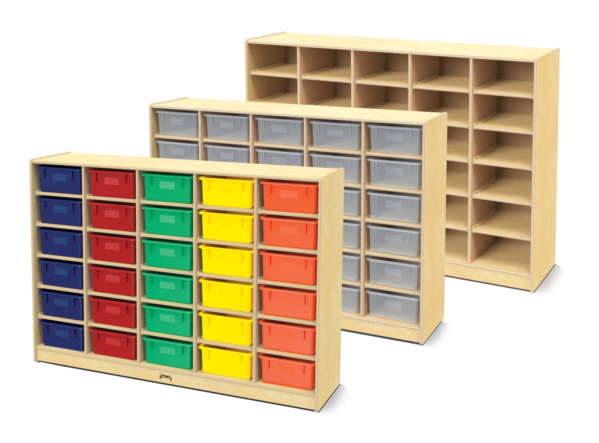 Jonti-Craft Baltic Birch 30-Cubby Single Storage Unit with out Tubs (Jonti-Craft JON-4030JC) - SchoolOutlet