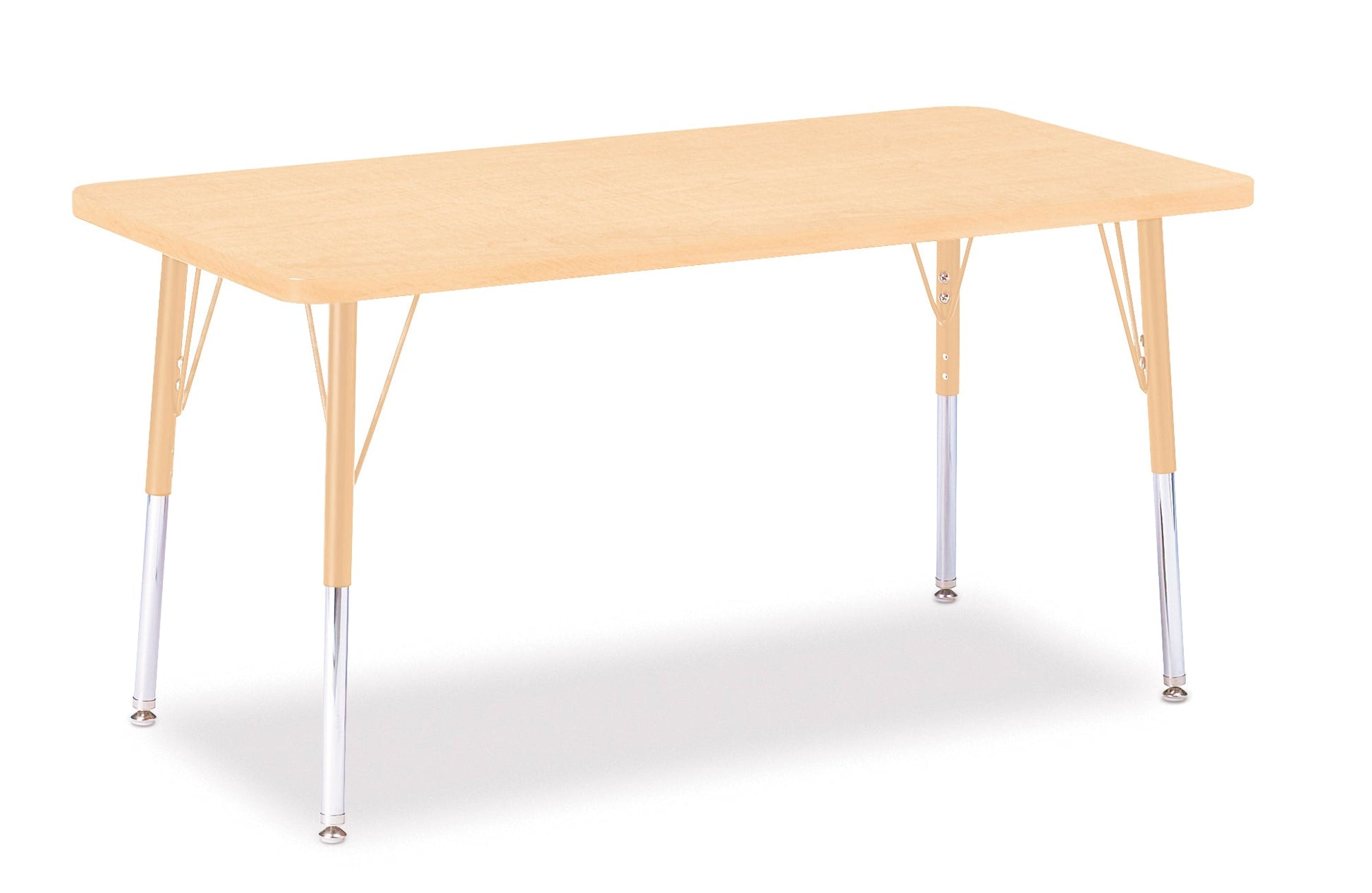 Jonti-Craft Rectangle Activity Table with Heavy Duty Laminate Top (24" x 48") Height Adjustable Legs - 4th Grade to Adult - SchoolOutlet