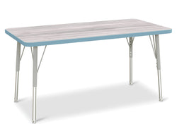 Jonti-Craft Rectangle Activity Table with Heavy Duty Laminate Top (24" x 48") Height Adjustable Legs -  4th Grade to Adult
