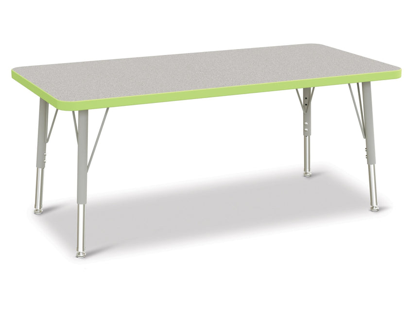 Jonti-Craft Rectangle Elementary Activity Table with Heavy Duty Laminate Top (24" x 48") - Height Adjustable Legs (15" - 24") - SchoolOutlet
