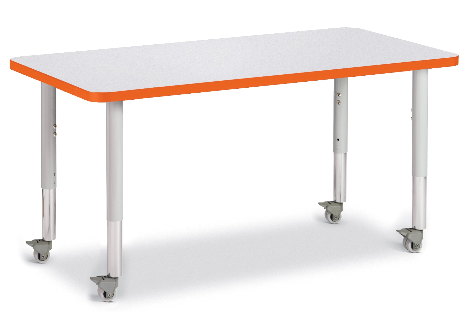 Jonti-Craft Rectangle Activity Table with Heavy Duty Laminate Top (24" x 48") Mobile Height Adjustable Legs (20" - 31") - SchoolOutlet