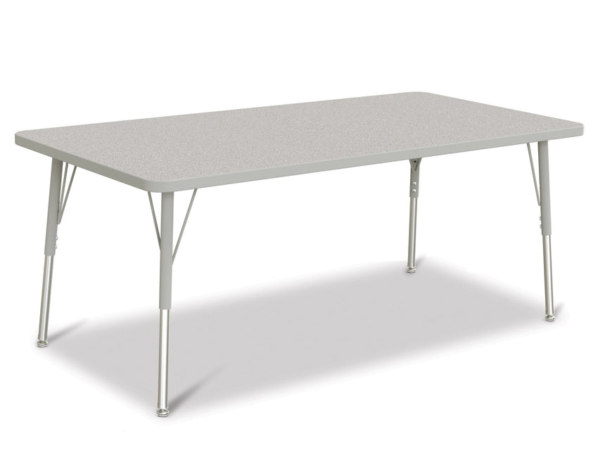 Jonti-Craft Rectangle Activity Table with Heavy Duty Laminate Top (30" x 60") Height Adjustable Legs - 4th Grade to Adult - SchoolOutlet