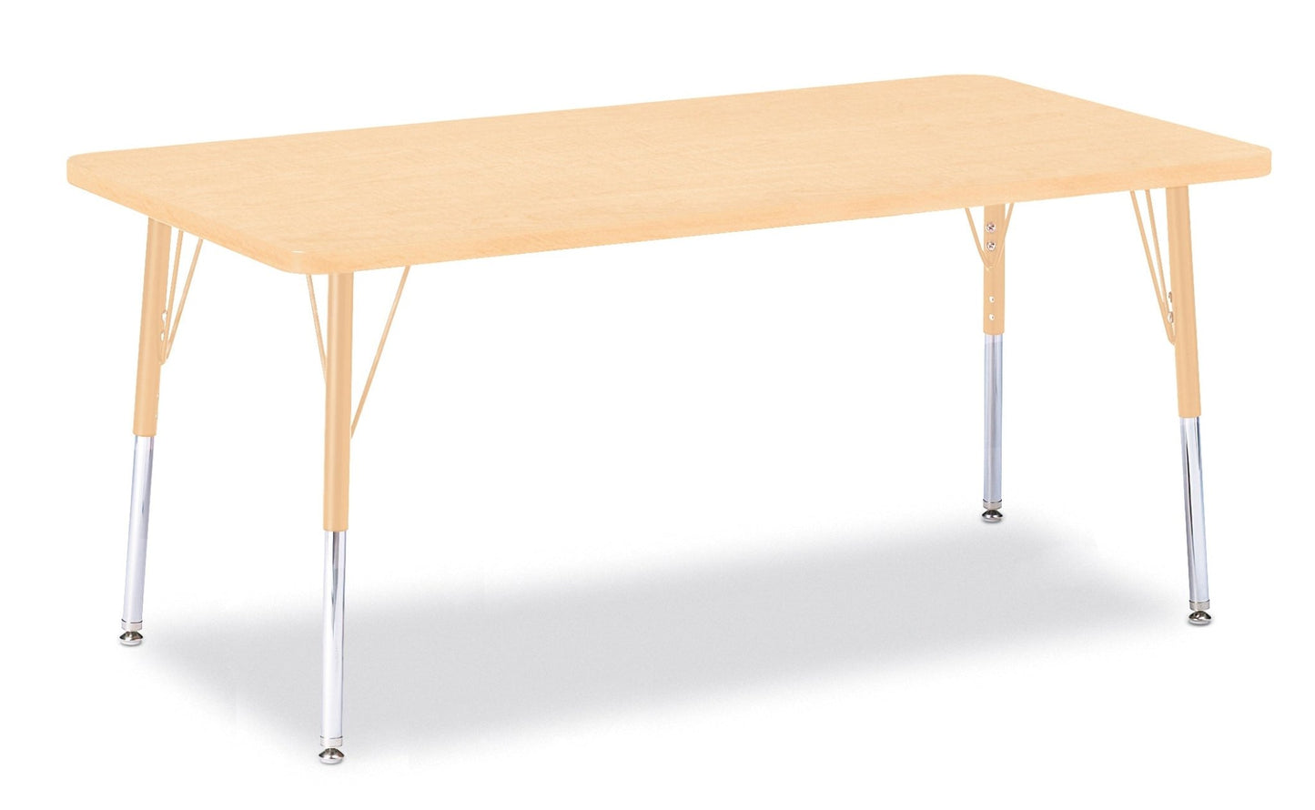 Jonti-Craft Rectangle Activity Table with Heavy Duty Laminate Top (30" x 60") Height Adjustable Legs - 4th Grade to Adult - SchoolOutlet