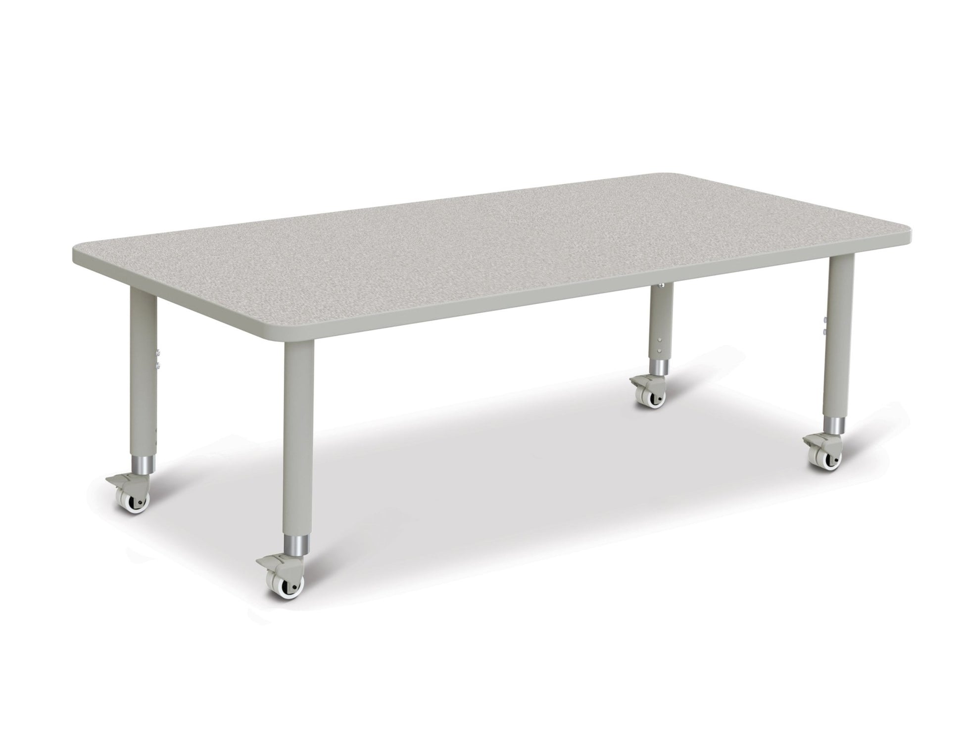 Jonti-Craft Rectangle Activity Table with Heavy Duty Laminate Top (30" x 60") Mobile Height Adjustable Legs (20" - 31") - SchoolOutlet