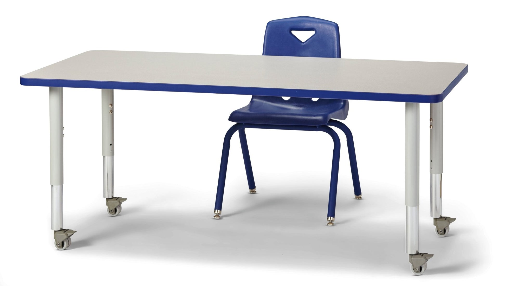Jonti-Craft Rectangle Activity Table with Heavy Duty Laminate Top (30" x 60") Mobile Height Adjustable Legs (20" - 31") - SchoolOutlet
