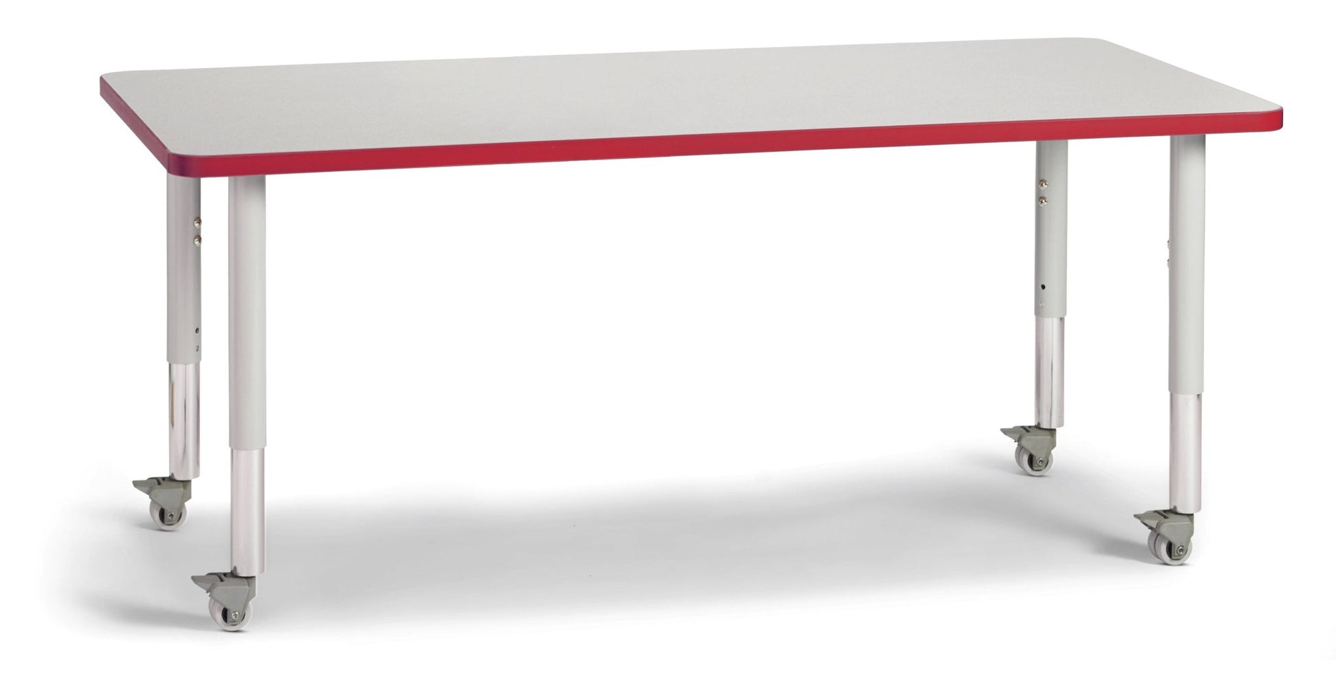 Jonti-Craft Rectangle Activity Table with Heavy Duty Laminate Top (30" x 60") Mobile Height Adjustable Legs (20" - 31") - SchoolOutlet