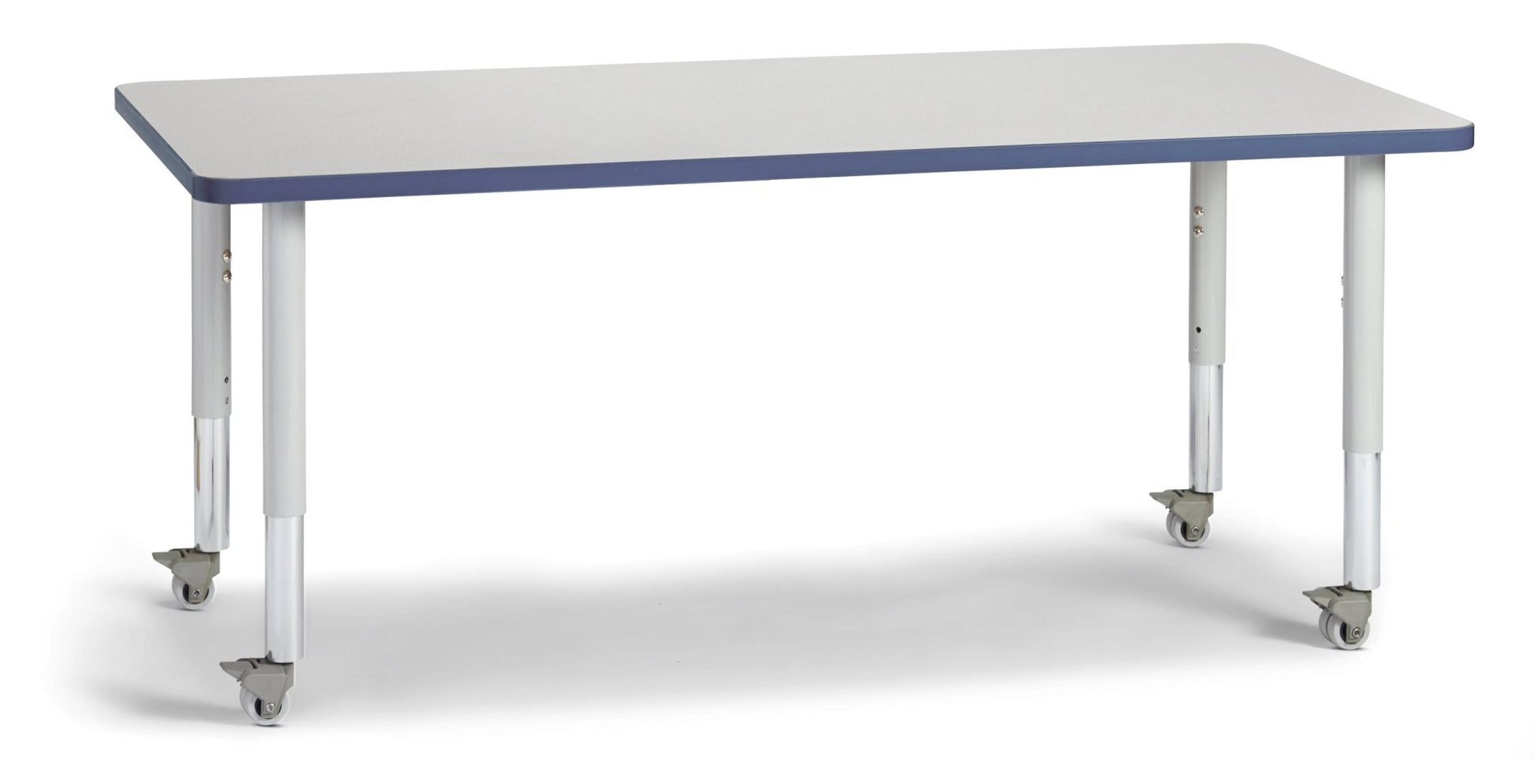 Jonti-Craft Rectangle Activity Table with Heavy Duty Laminate Top (30" x 60") Mobile Height Adjustable Legs (20" - 31") - SchoolOutlet