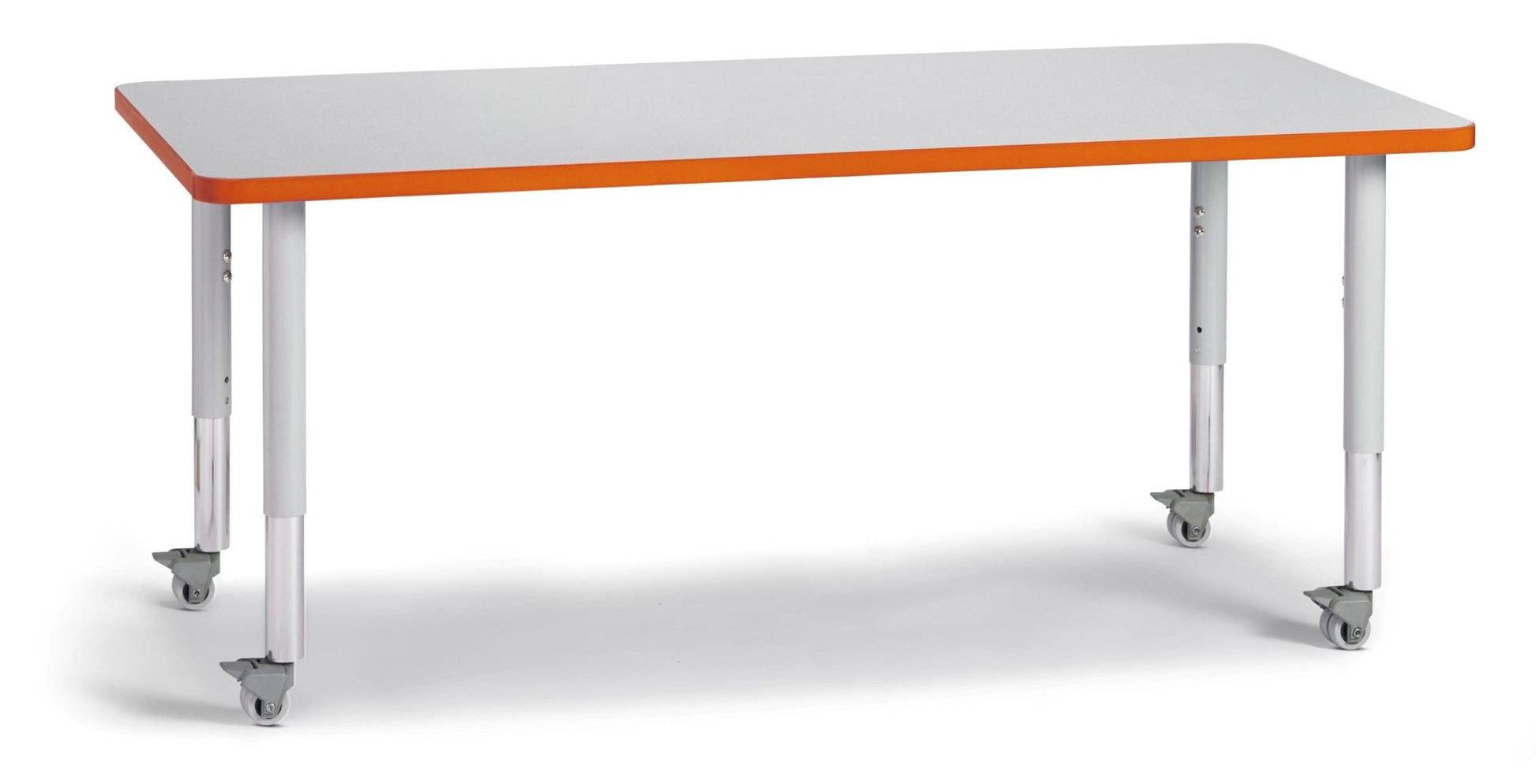 Jonti-Craft Rectangle Activity Table with Heavy Duty Laminate Top (30" x 60") Mobile Height Adjustable Legs (20" - 31") - SchoolOutlet