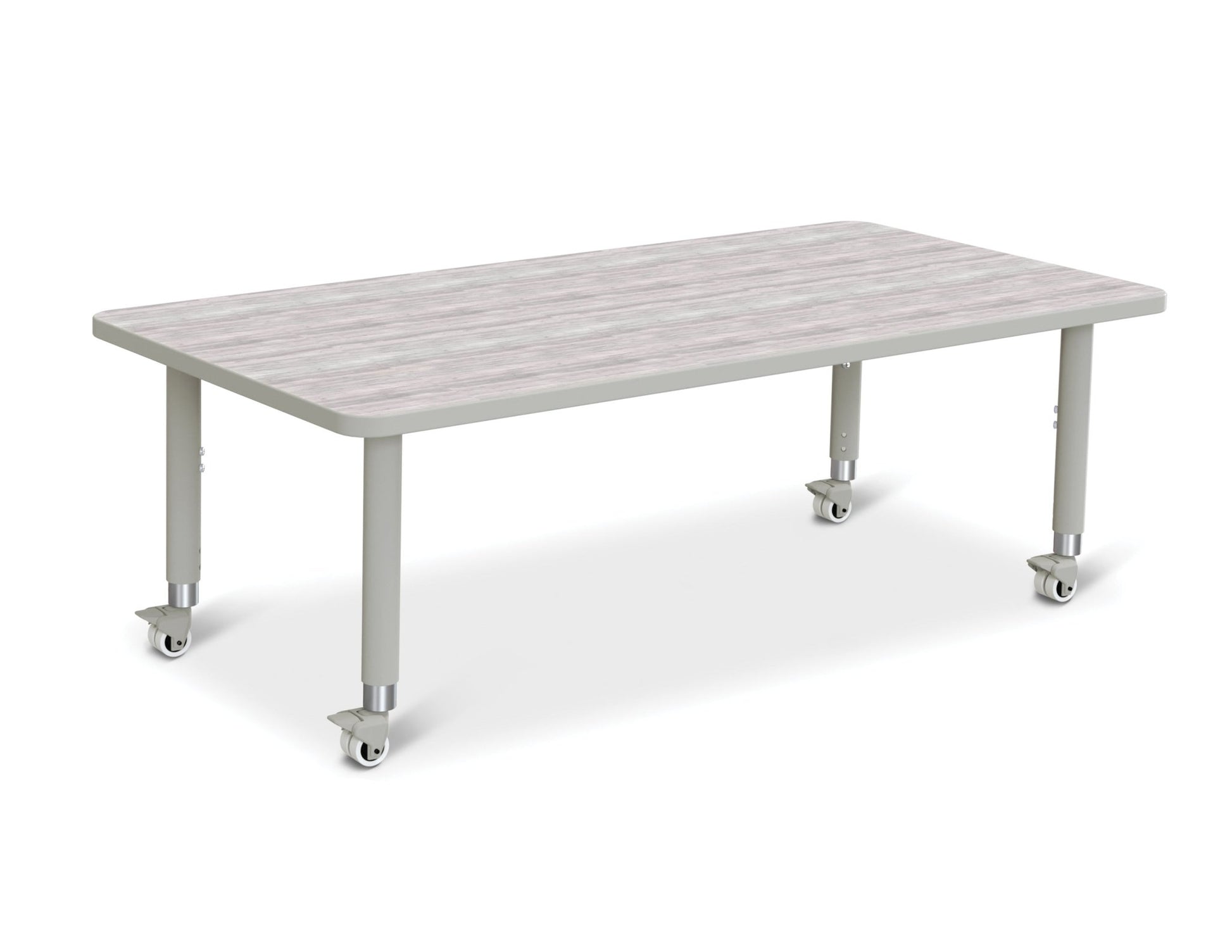 Jonti-Craft Rectangle Activity Table with Heavy Duty Laminate Top (30" x 60") Mobile Height Adjustable Legs (20" - 31") - SchoolOutlet