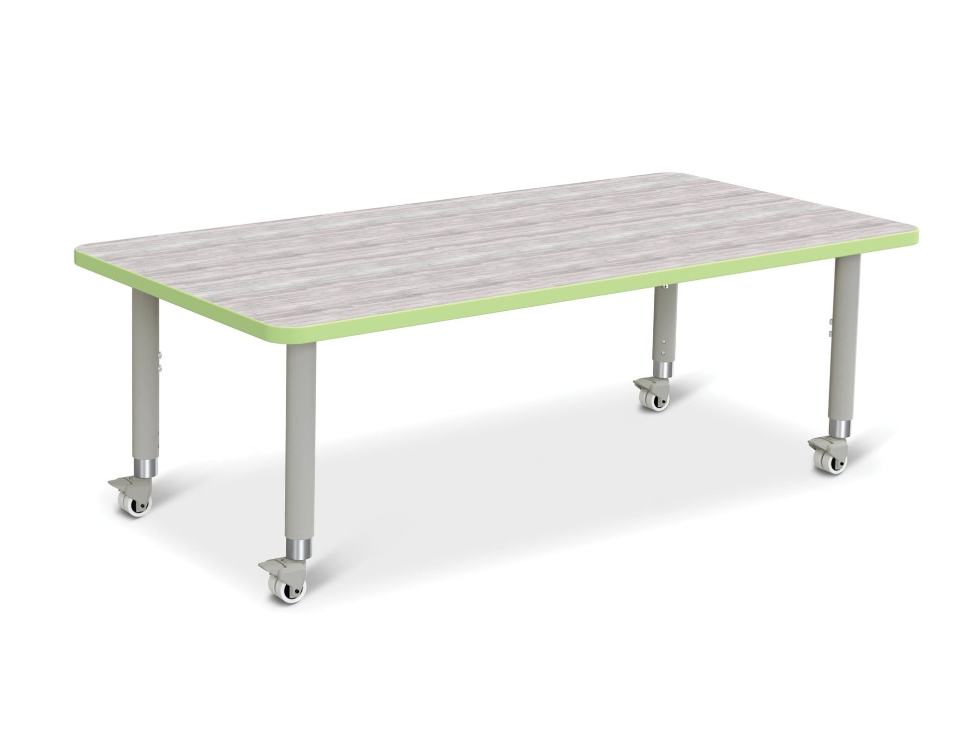 Jonti-Craft Rectangle Activity Table with Heavy Duty Laminate Top (30" x 60") Mobile Height Adjustable Legs (20" - 31") - SchoolOutlet