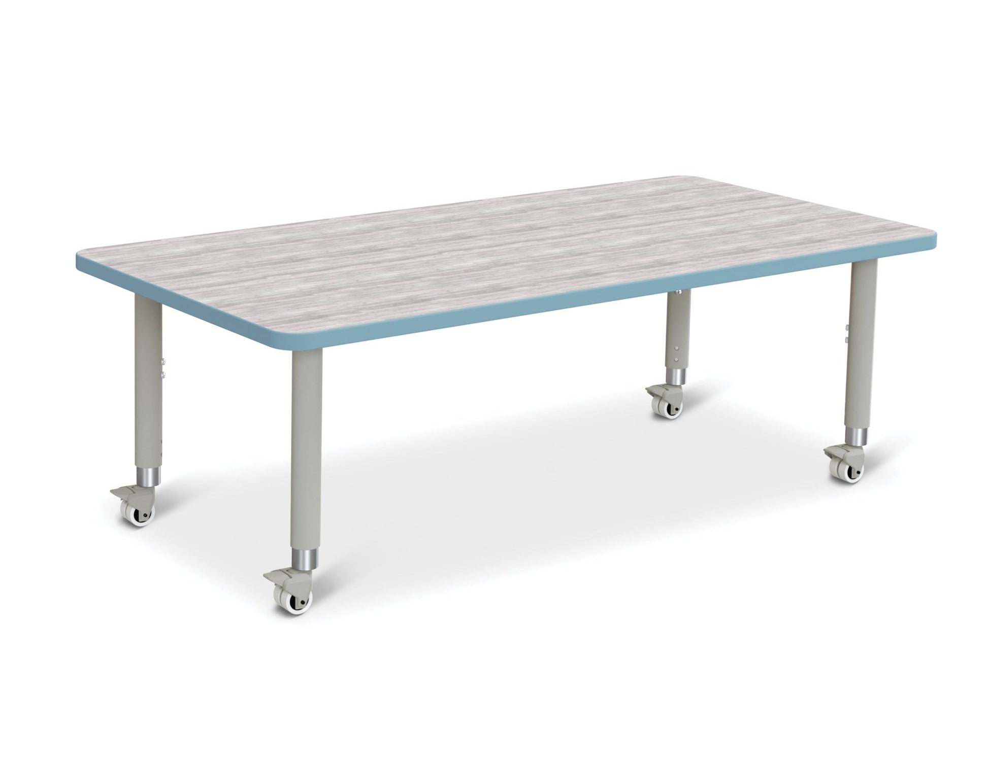 Jonti-Craft Rectangle Activity Table with Heavy Duty Laminate Top (30" x 60") Mobile Height Adjustable Legs (20" - 31") - SchoolOutlet