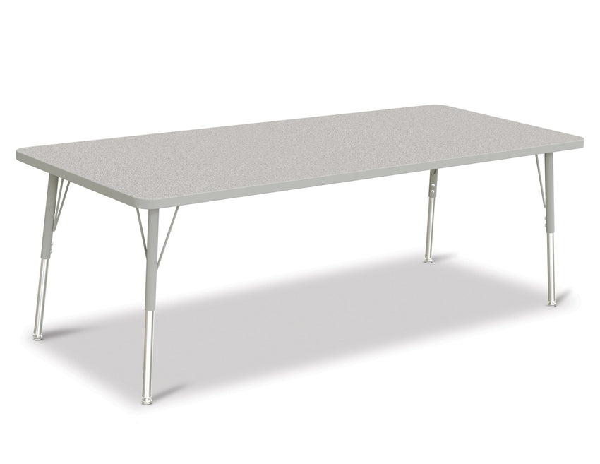 Jonti-Craft Rectangle Activity Table with Heavy Duty Laminate Top (30" x 72") Height Adjustable Legs - 4th Grade to Adult - SchoolOutlet