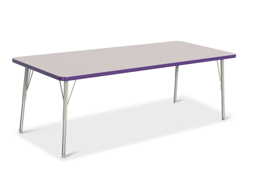 Jonti-Craft Rectangle Activity Table with Heavy Duty Laminate Top (30" x 72") Height Adjustable Legs - 4th Grade to Adult - SchoolOutlet