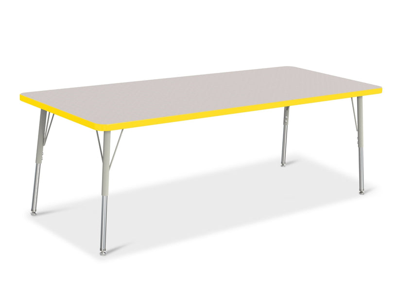 Jonti-Craft Rectangle Activity Table with Heavy Duty Laminate Top (30" x 72") Height Adjustable Legs - 4th Grade to Adult - SchoolOutlet