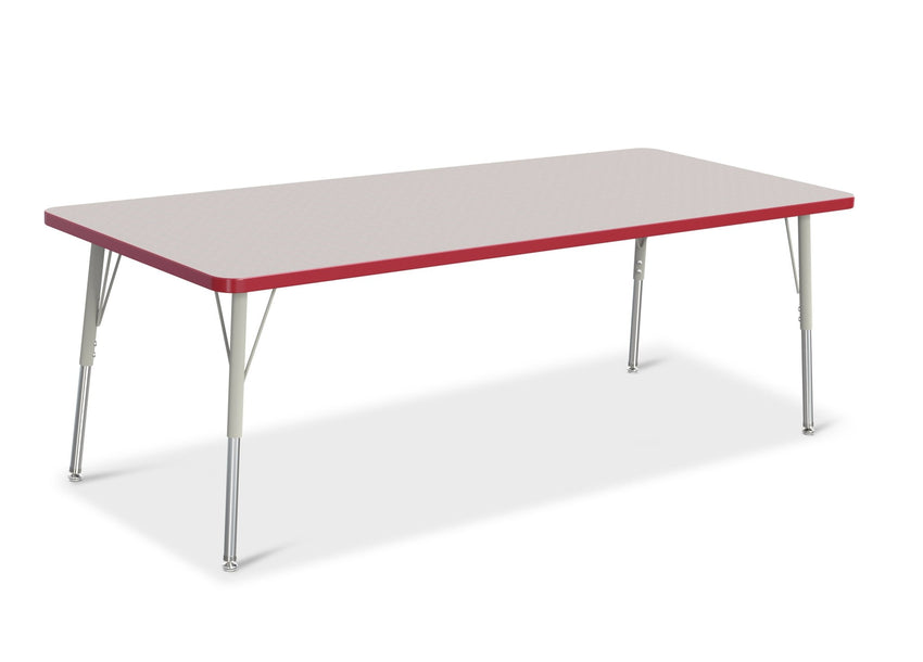 Jonti-Craft Rectangle Activity Table with Heavy Duty Laminate Top (30" x 72") Height Adjustable Legs - 4th Grade to Adult - SchoolOutlet