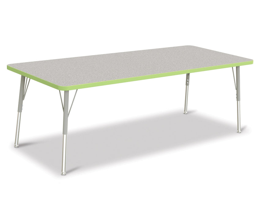 Jonti-Craft Rectangle Activity Table with Heavy Duty Laminate Top (30" x 72") Height Adjustable Legs - 4th Grade to Adult - SchoolOutlet