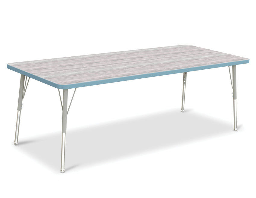 Jonti-Craft Rectangle Activity Table with Heavy Duty Laminate Top (30" x 72") Height Adjustable Legs - 4th Grade to Adult - SchoolOutlet