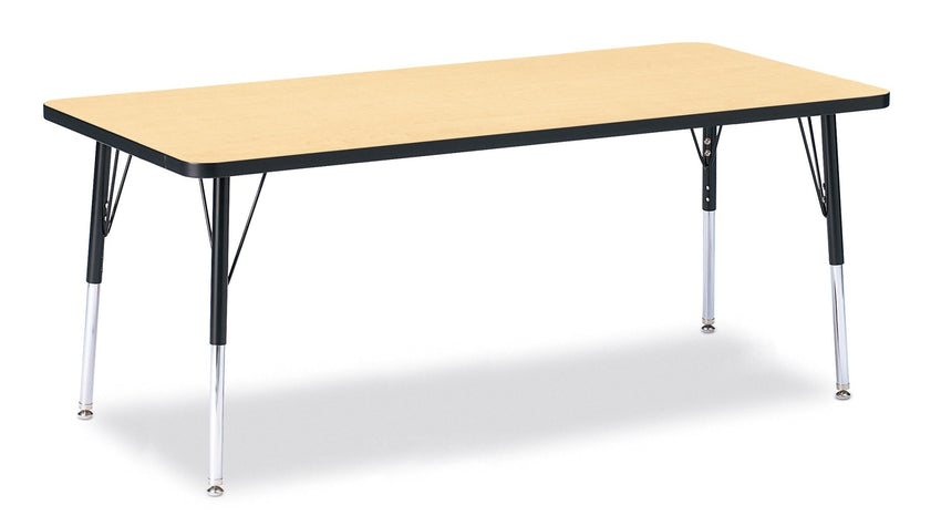Jonti-Craft Rectangle Elementary Activity Table with Heavy Duty Laminate Top (30" x 72") - Height Adjustable Legs (15" - 24") - SchoolOutlet