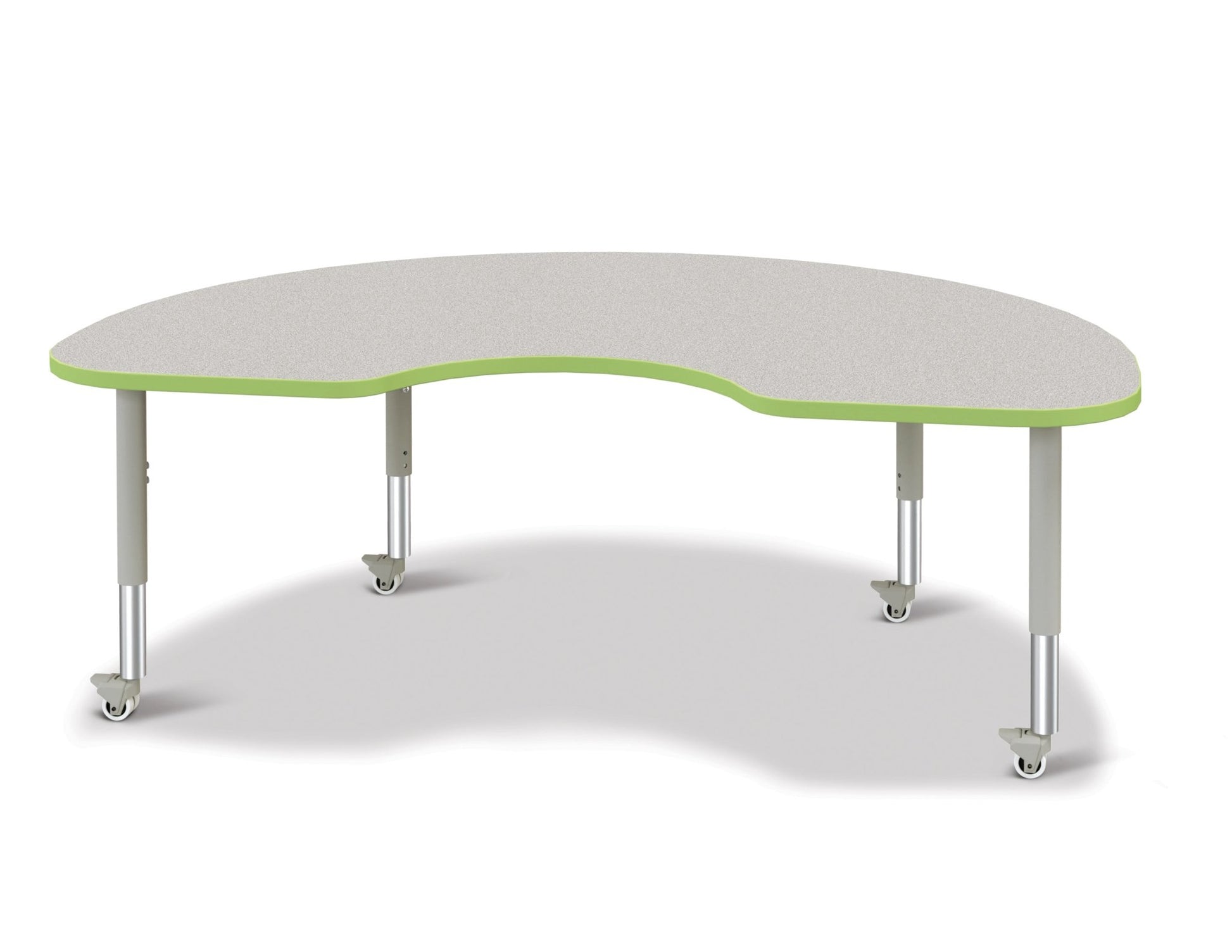 Jonti-Craft Kidney Activity Table with Heavy Duty Laminate Top - Mobile Height Adjustable Legs - SchoolOutlet