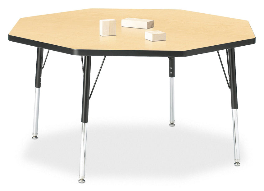 Jonti-Craft Octagon Elementary Activity Table with Heavy Duty Laminate Top - Height Adjustable Legs - SchoolOutlet