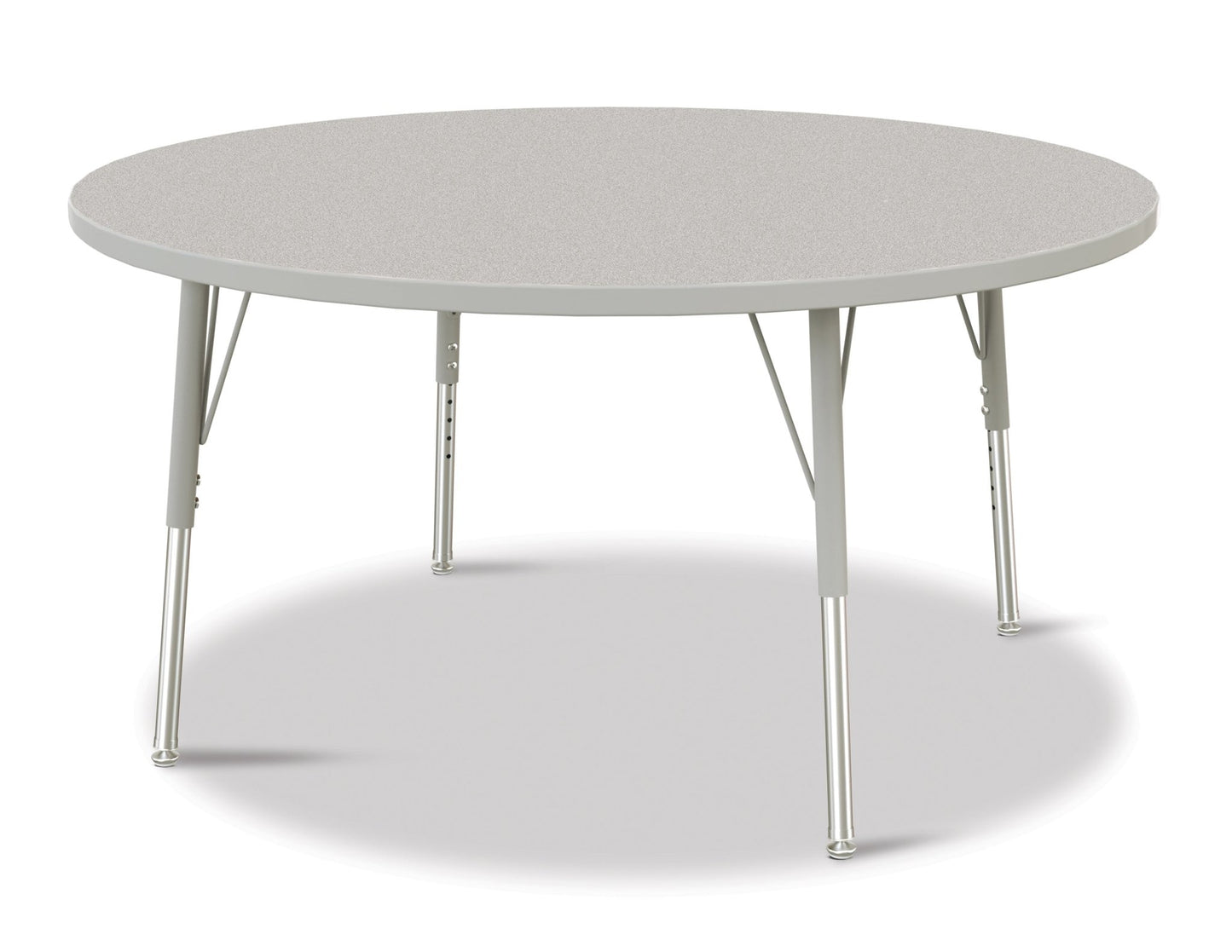 Jonti-Craft Round Elementary Activity Table Laminate Top 48" Diameter - Height Adjustable Legs (15" - 24") - SchoolOutlet