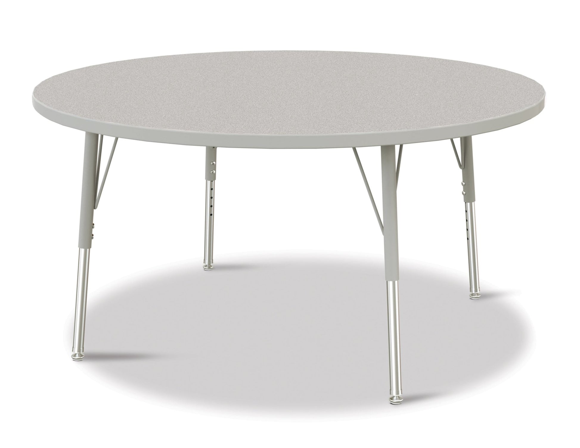 Jonti-Craft Round Elementary Activity Table Laminate Top 48" Diameter - Height Adjustable Legs (15" - 24") - SchoolOutlet