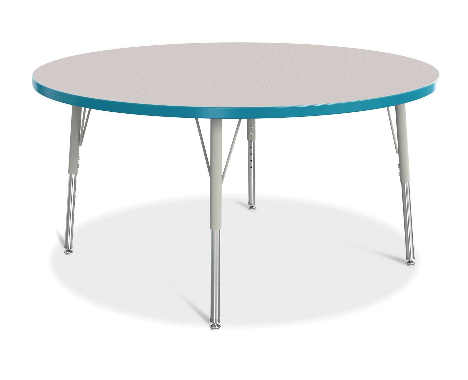 Jonti-Craft Round Elementary Activity Table Laminate Top 48" Diameter - Height Adjustable Legs (15" - 24") - SchoolOutlet