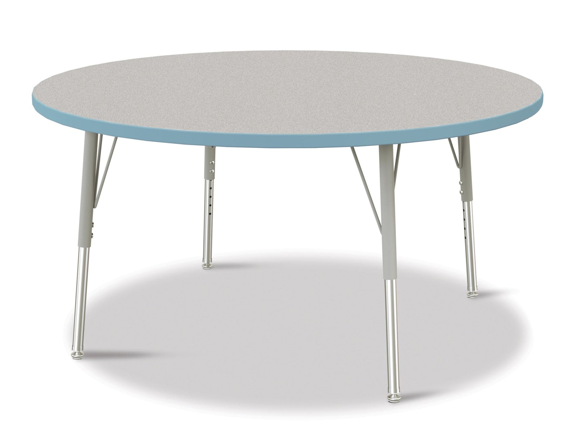 Jonti-Craft Round Elementary Activity Table Laminate Top 48" Diameter - Height Adjustable Legs (15" - 24") - SchoolOutlet