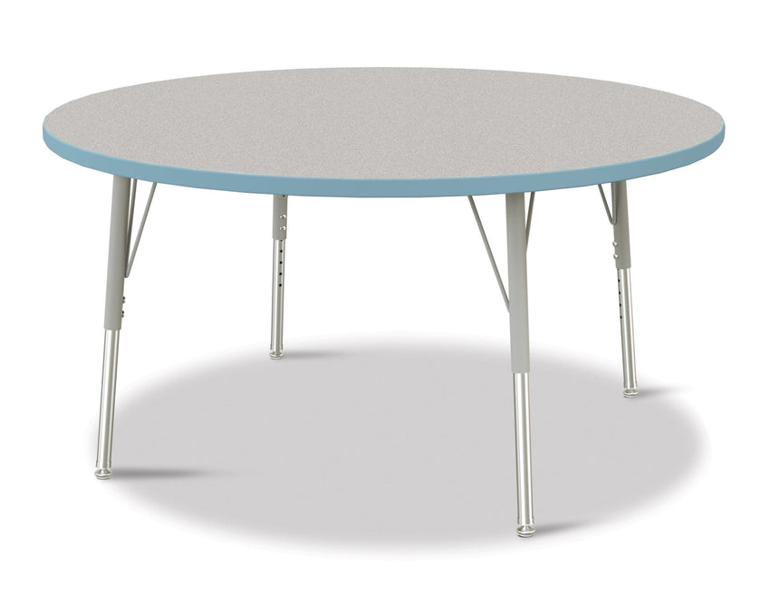 Jonti-Craft Round Elementary Activity Table Laminate Top 48" Diameter - Height Adjustable Legs (15" - 24") - SchoolOutlet