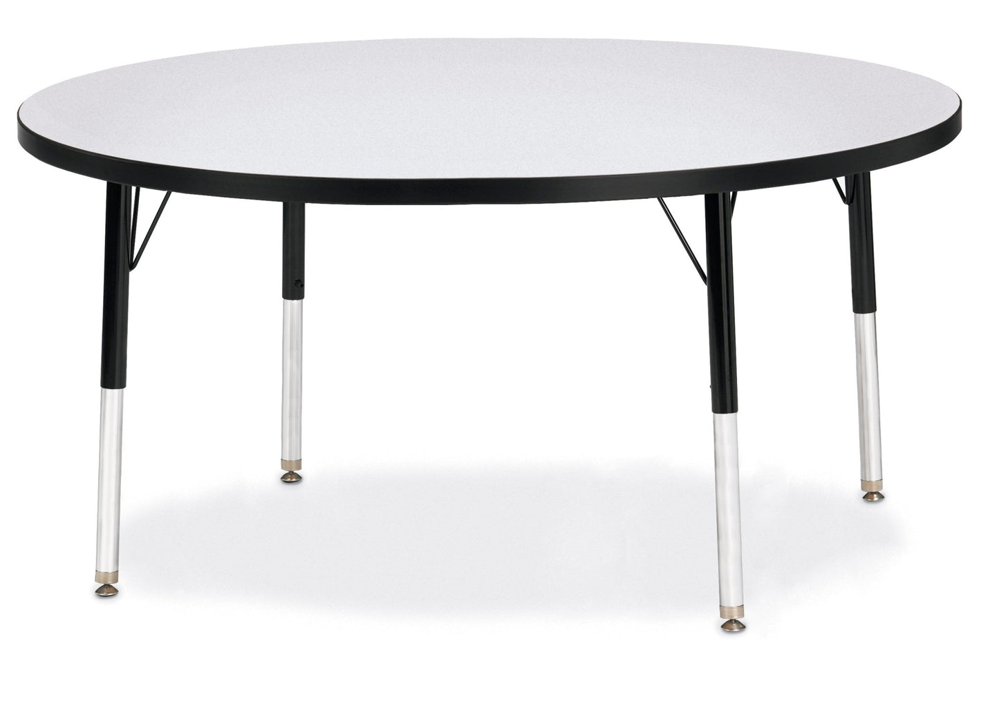 Jonti-Craft Round Elementary Activity Table Laminate Top 48" Diameter - Height Adjustable Legs (15" - 24") - SchoolOutlet