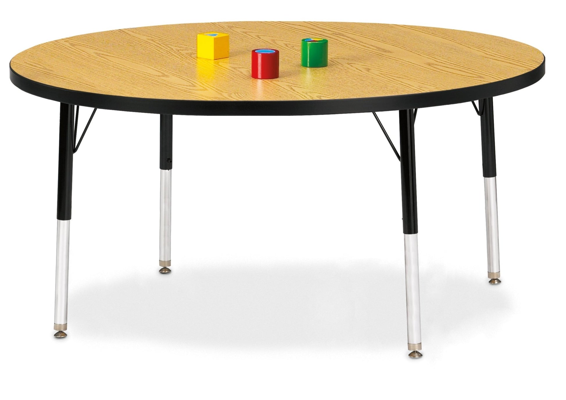Jonti-Craft Round Elementary Activity Table Laminate Top 48" Diameter - Height Adjustable Legs (15" - 24") - SchoolOutlet