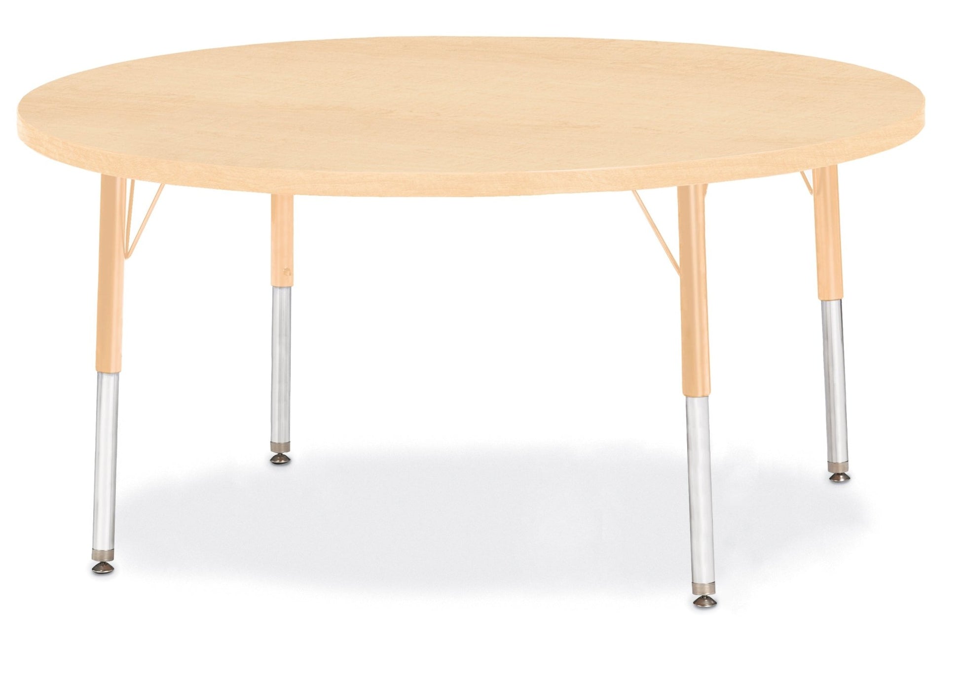 Jonti-Craft Round Elementary Activity Table Laminate Top 48" Diameter - Height Adjustable Legs (15" - 24") - SchoolOutlet