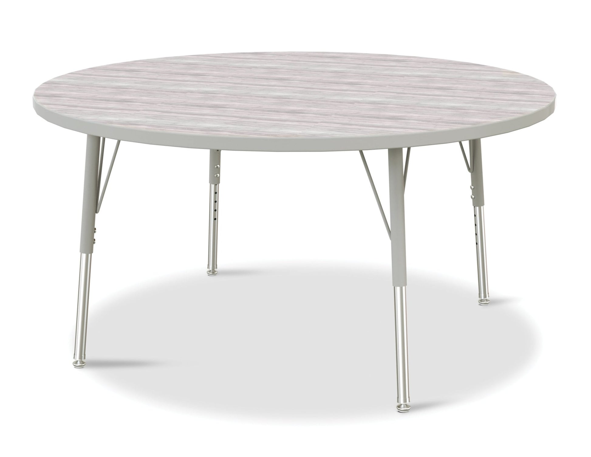 Jonti-Craft Round Elementary Activity Table Laminate Top 48" Diameter - Height Adjustable Legs (15" - 24") - SchoolOutlet