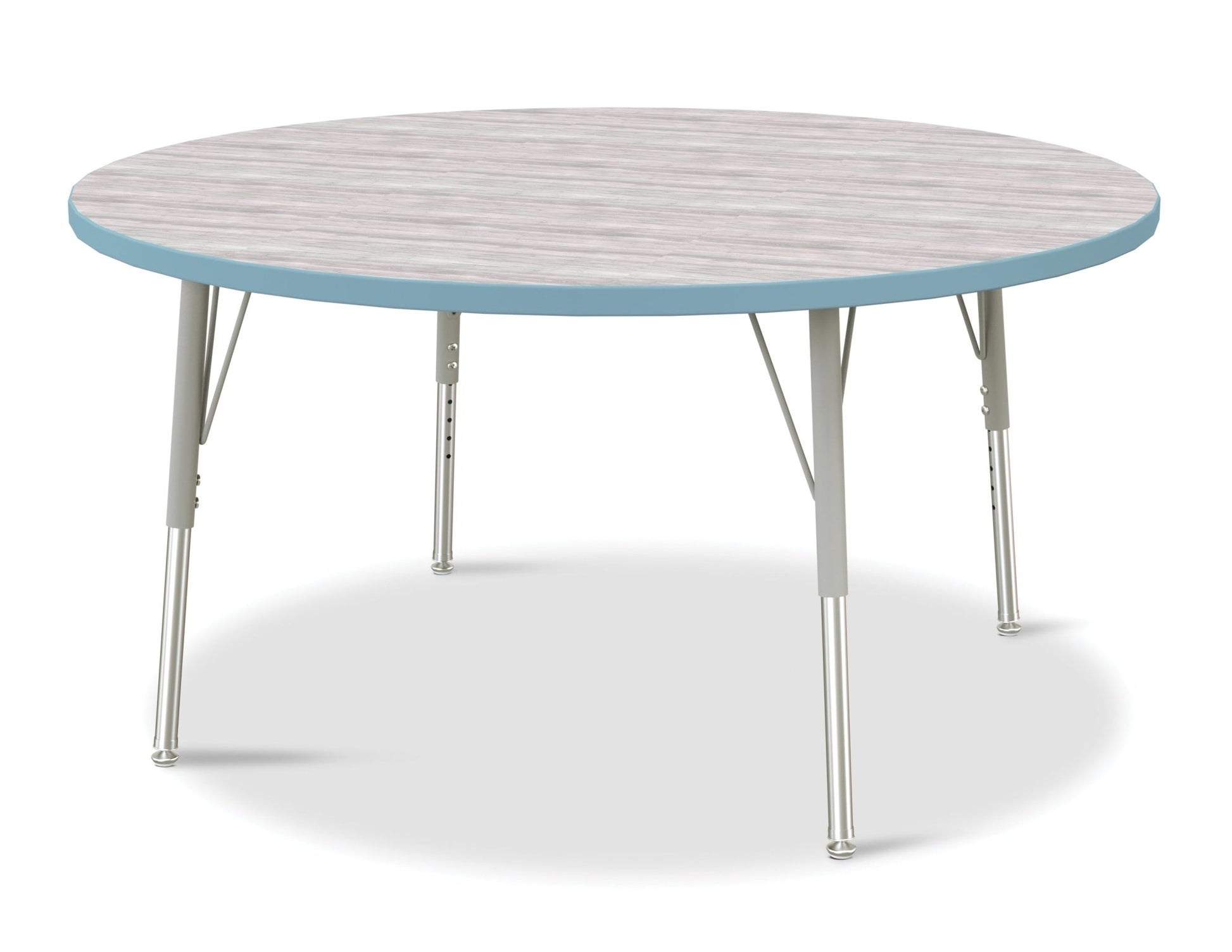 Jonti-Craft Round Elementary Activity Table Laminate Top 48" Diameter - Height Adjustable Legs (15" - 24") - SchoolOutlet