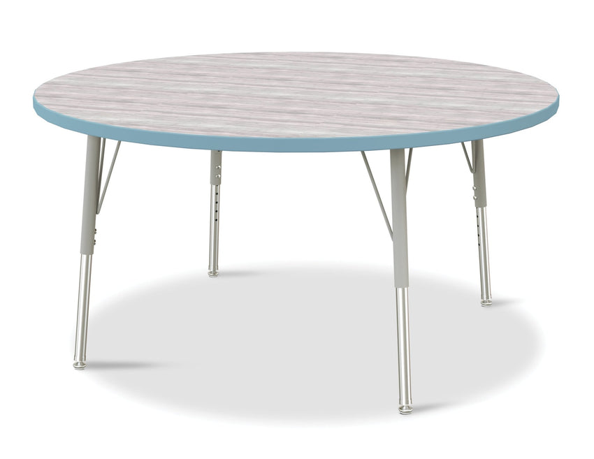 Jonti-Craft Round Elementary Activity Table Laminate Top 48" Diameter - Height Adjustable Legs (15" - 24") - SchoolOutlet