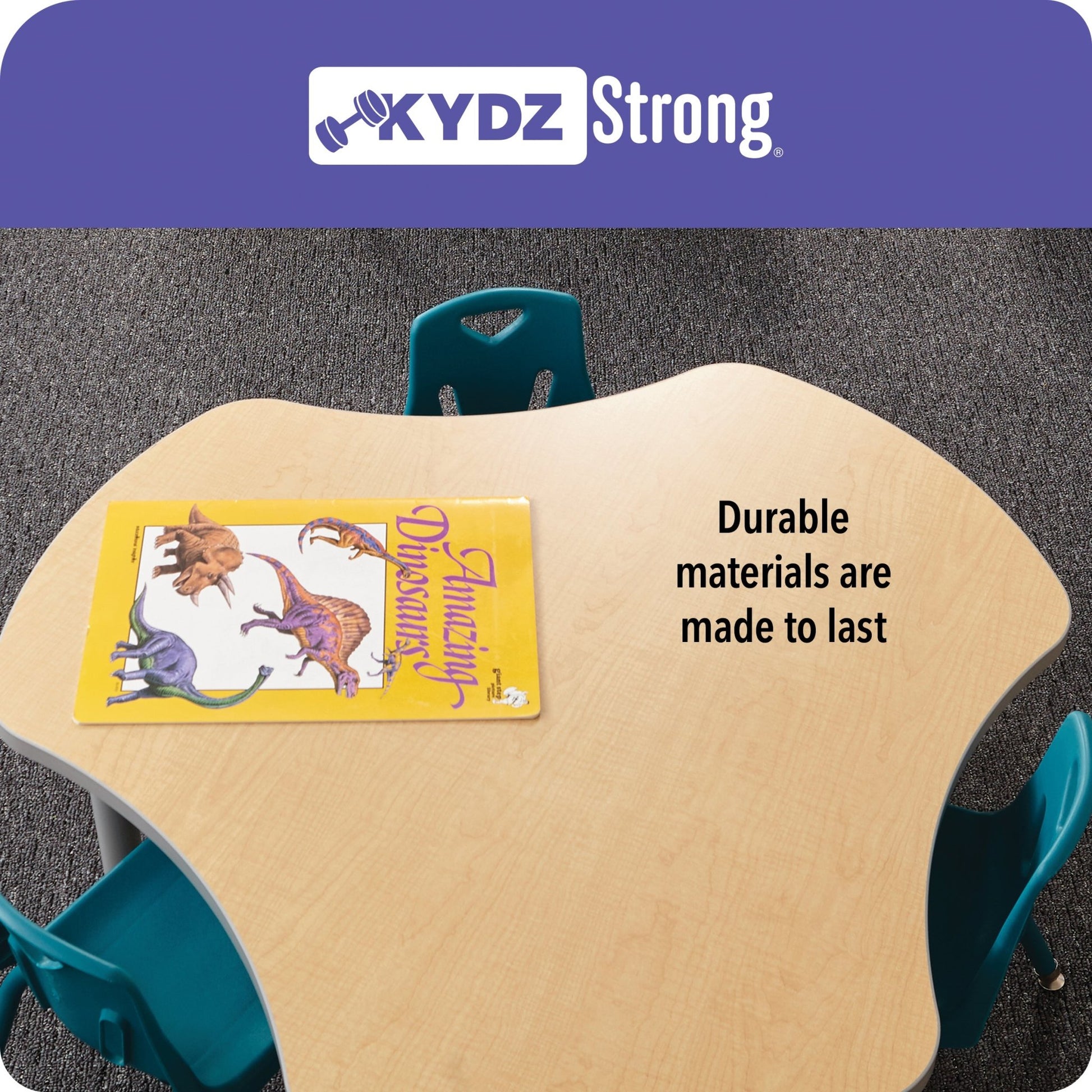 Jonti-Craft Trapezoid Elementary Activity Table with Heavy Duty Laminate Top (24" x 48") Height Adjustable Legs (15" - 24") - SchoolOutlet