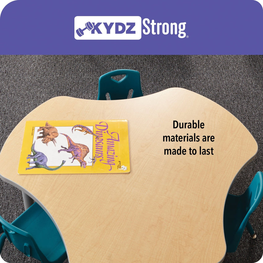 Jonti-Craft Trapezoid Elementary Activity Table with Heavy Duty Laminate Top (24" x 48") Height Adjustable Legs (15" - 24") - SchoolOutlet