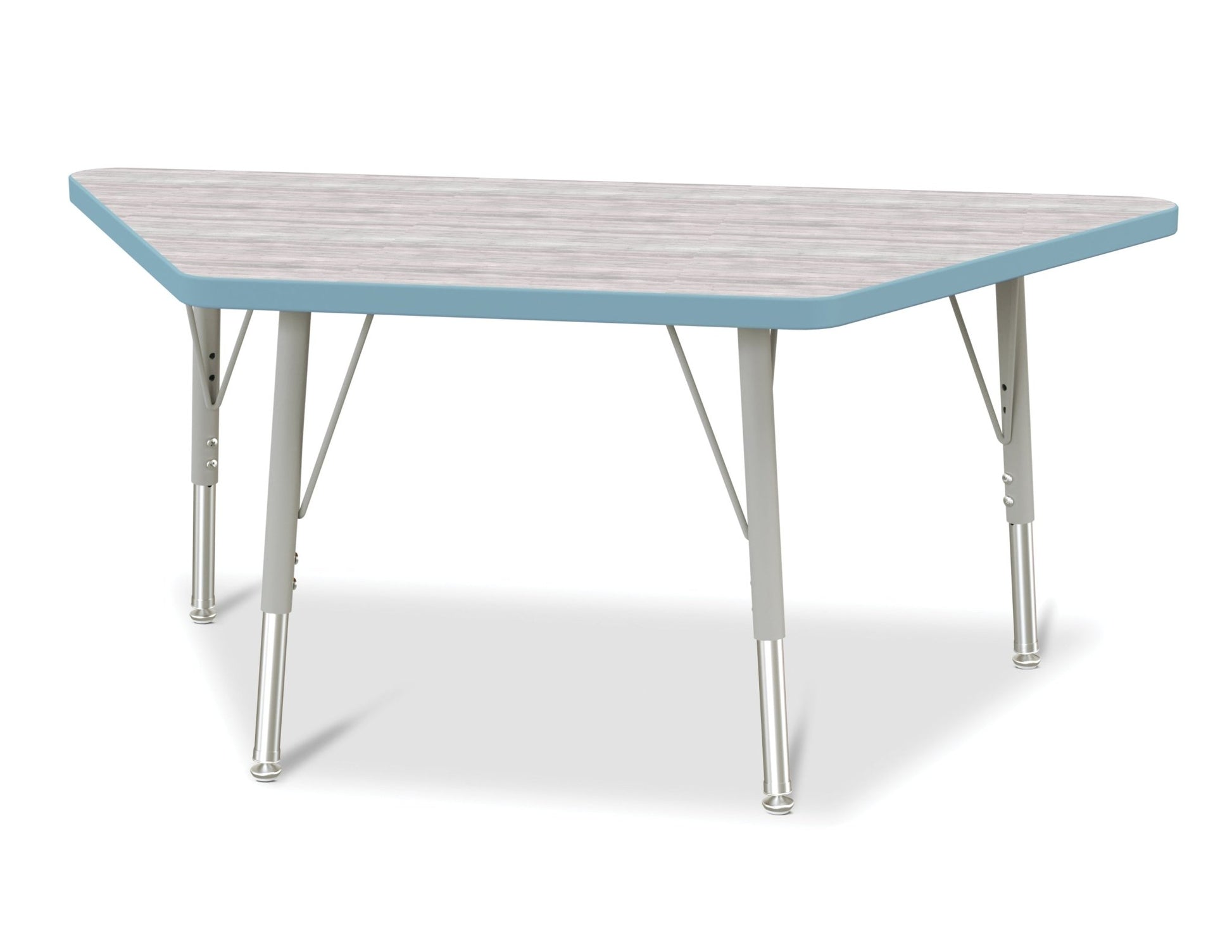 Jonti-Craft Trapezoid Elementary Activity Table with Heavy Duty Laminate Top (24" x 48") Height Adjustable Legs (15" - 24") - SchoolOutlet