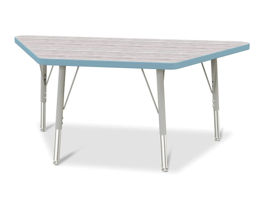 Jonti-Craft Trapezoid Elementary Activity Table with Heavy Duty Laminate Top (24" x 48") Height Adjustable Legs (15" - 24") - SchoolOutlet