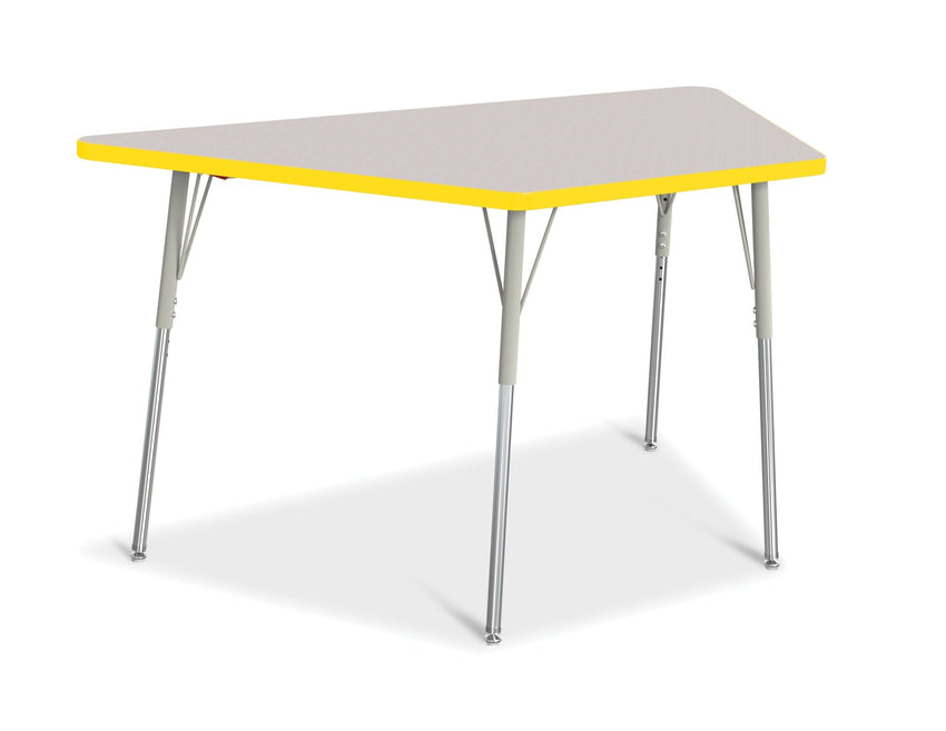 Jonti-Craft Trapezoid Activity Table with Heavy Duty Laminate Top (30" x 60") Height Adjustable Legs - 4th Grade to Adult - SchoolOutlet