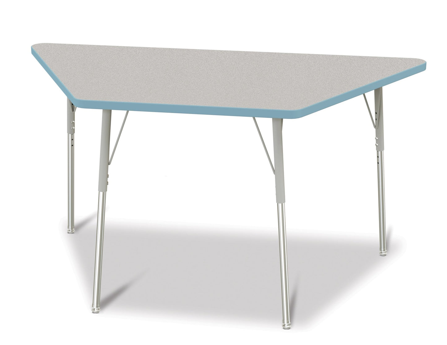 Jonti-Craft Trapezoid Activity Table with Heavy Duty Laminate Top (30" x 60") Height Adjustable Legs - 4th Grade to Adult - SchoolOutlet
