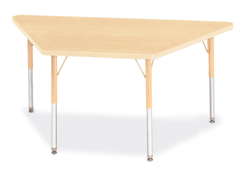 Jonti-Craft Trapezoid Activity Table with Heavy Duty Laminate Top (30" x 60") Height Adjustable Legs - 4th Grade to Adult - SchoolOutlet