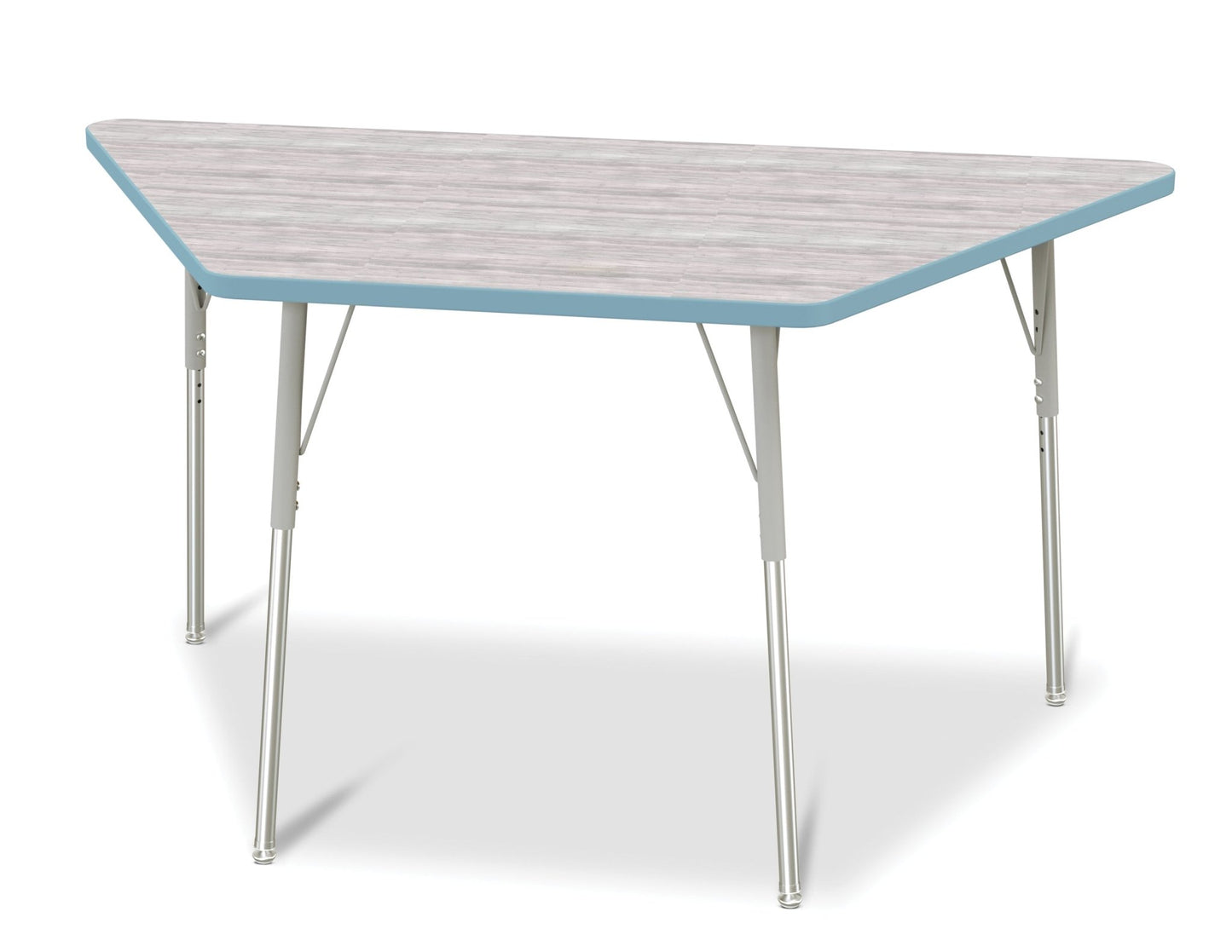 Jonti-Craft Trapezoid Activity Table with Heavy Duty Laminate Top (30" x 60") Height Adjustable Legs - 4th Grade to Adult - SchoolOutlet