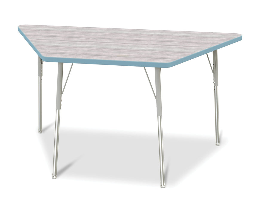 Jonti-Craft Trapezoid Activity Table with Heavy Duty Laminate Top (30" x 60") Height Adjustable Legs - 4th Grade to Adult - SchoolOutlet