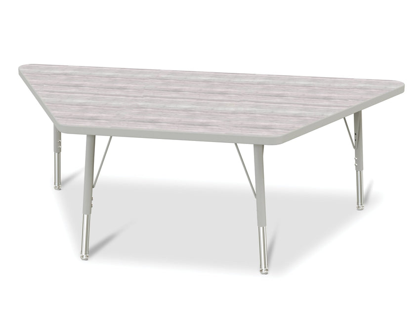 Jonti-Craft Trapezoid Elementary Activity Table with Heavy Duty Laminate Top (30" x 60") Height Adjustable Legs (15" - 24") - SchoolOutlet