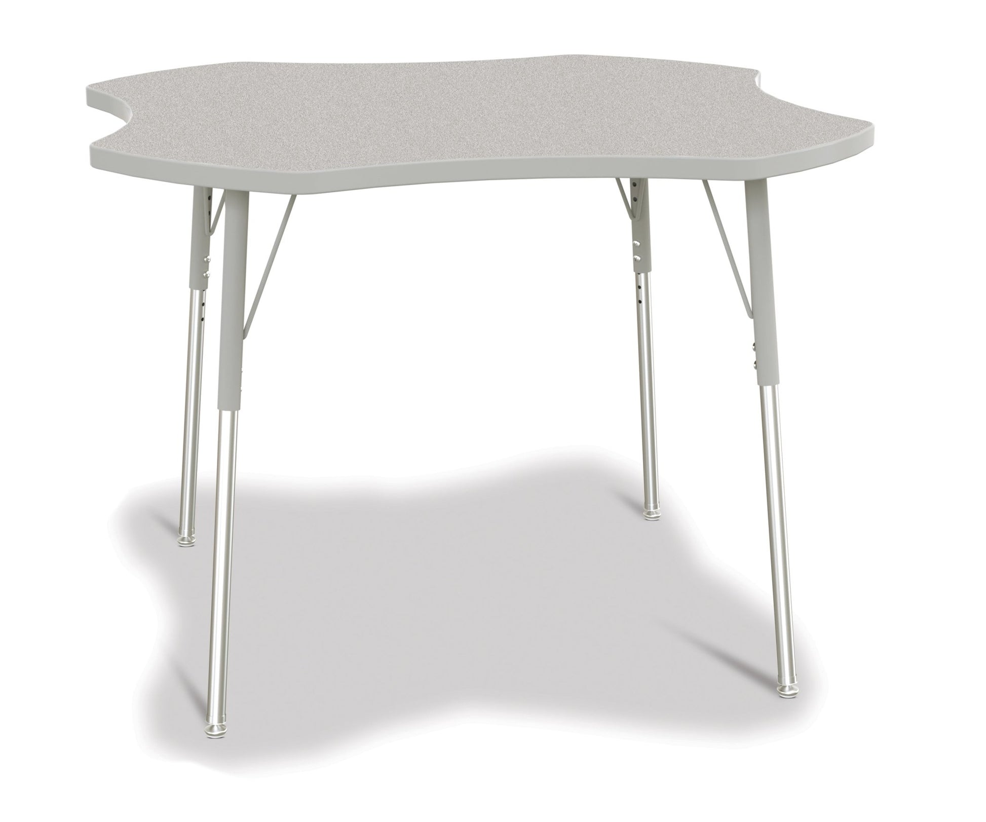 Jonti-Craft Four-Leaf Activity Table with Heavy Duty Laminate Top and Height Adjustable Legs - 4th Grade to Adult - SchoolOutlet