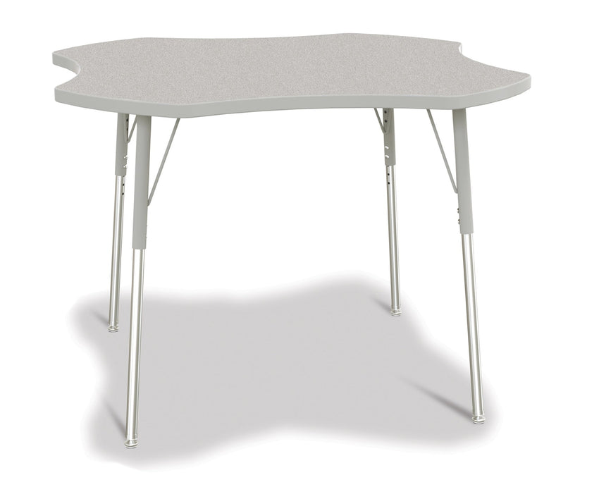 Jonti-Craft Four-Leaf Activity Table with Heavy Duty Laminate Top and Height Adjustable Legs - 4th Grade to Adult - SchoolOutlet