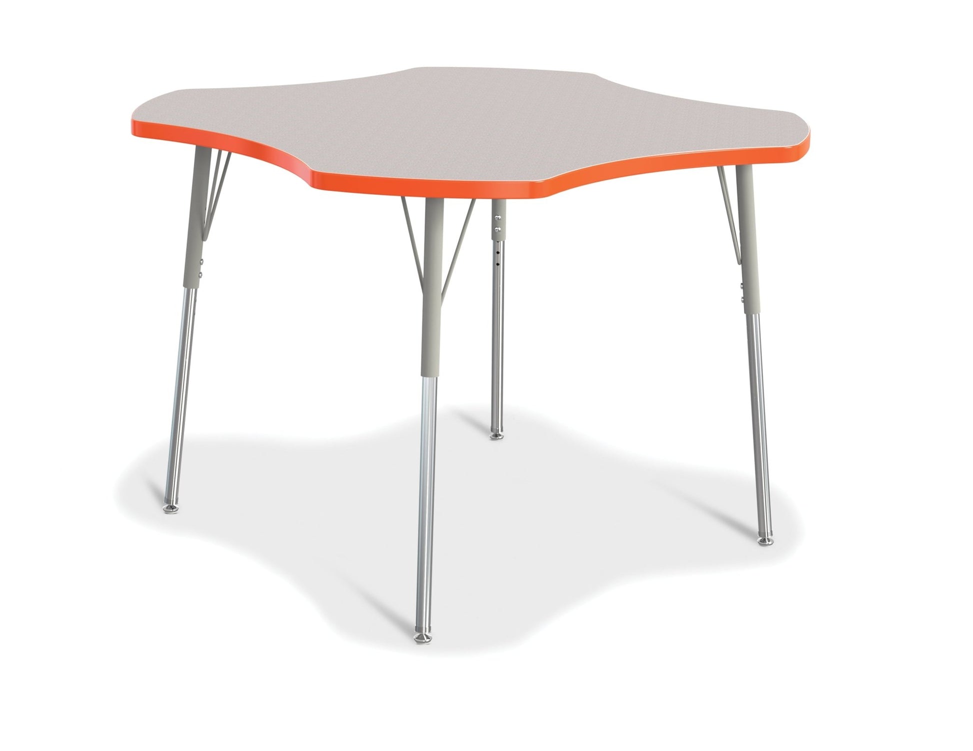Jonti-Craft Four-Leaf Activity Table with Heavy Duty Laminate Top and Height Adjustable Legs - 4th Grade to Adult - SchoolOutlet