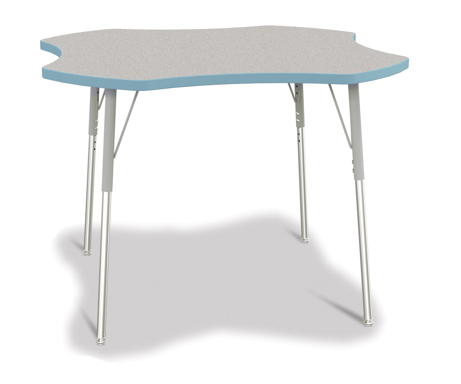 Jonti-Craft Four-Leaf Activity Table with Heavy Duty Laminate Top and Height Adjustable Legs - 4th Grade to Adult - SchoolOutlet