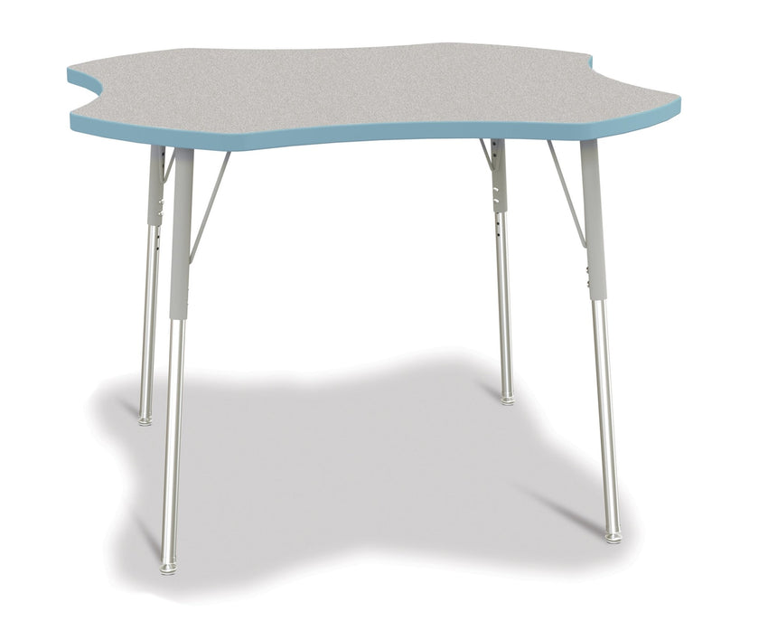 Jonti-Craft Four-Leaf Activity Table with Heavy Duty Laminate Top and Height Adjustable Legs - 4th Grade to Adult - SchoolOutlet